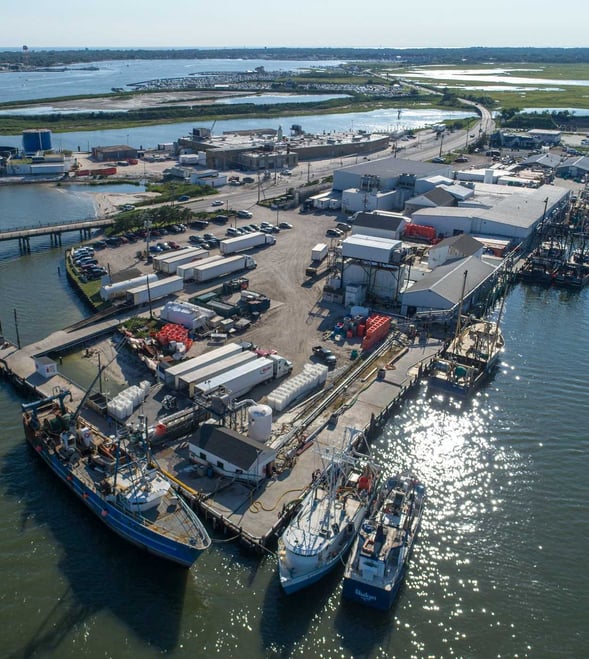 Lund's Fisheries facilities in Cape May, New Jersey