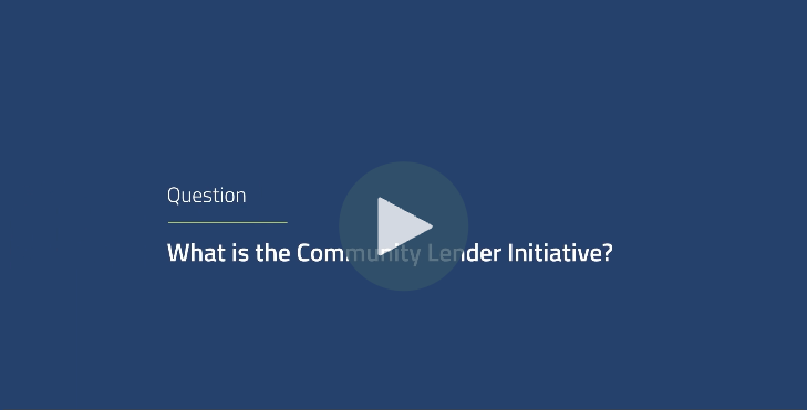 Image of first question answered in Mark Klein's recording on the Community Lender Program