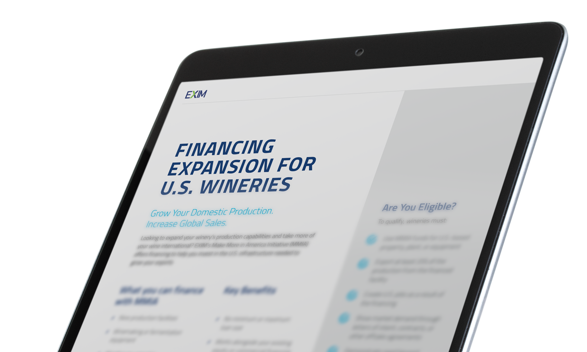 Finance Expansion for U.S. Wineries