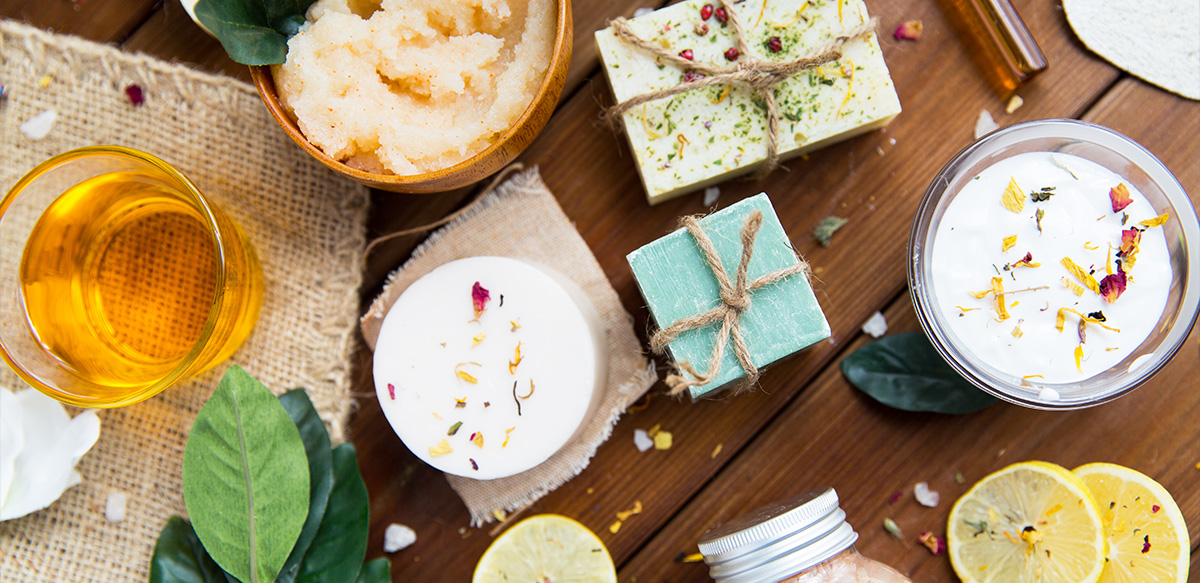 Organic soaps and body scrubs